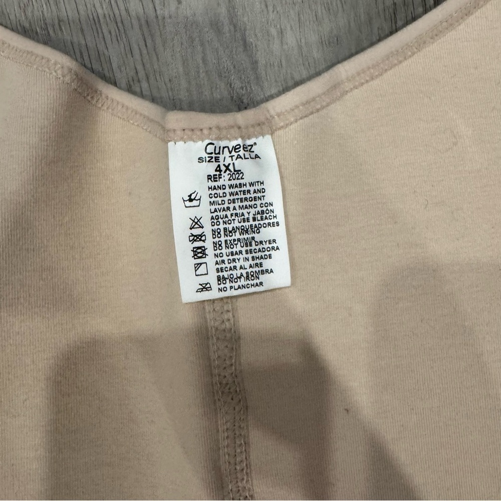 Curveez Women's 4XL Beige Shapewear Cami Top 100% Latex NWT - Picture 5 of 5